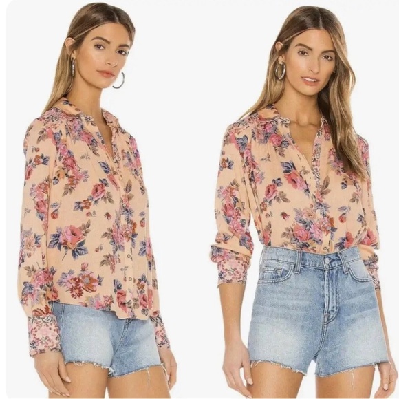 Free People Tops - Free People Hold On To Me Floral Blouse